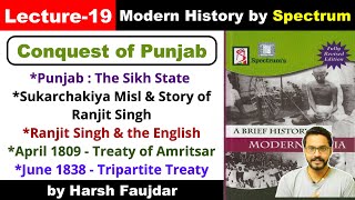 H19 Conquest of Punjab Sikh Empire Ranjit Singh Treaty of Amritsar  Spectrum Modern History [upl. by Omor]