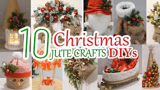 10 Cheap amp Beautiful DIY Jute Christmas Decorations Ideas at Home 2024 [upl. by Bigford]