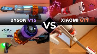 🤜🤛Dyson V15 VS Xiaomi G11  Comparamos 2 de las mejores aspiradoras escoba de 2023 [upl. by Haisoj]