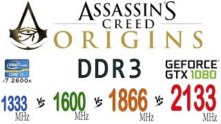 Assassins Creed Origins on DDR3 1333 MHz 1600 MHz 1866 MHz 2133 MHz [upl. by Etnelav]