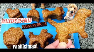 🍪🍗GALLETAS de POLLO para PERROS Saludables SNACKS PARA PERROS [upl. by Refenej]