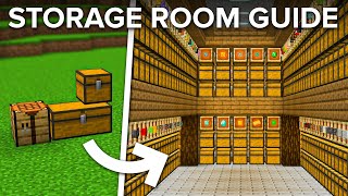 How To Build a Storage Room With Automatic Sorter in Minecraft [upl. by Clarance847]