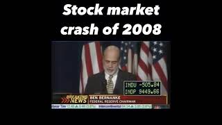 The Great Stock Market Crash Of 2008 A Look Back 📉 [upl. by Aehsat]