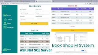 C Project Online Book Shop Using ASPNet and SQL Server [upl. by Analla625]