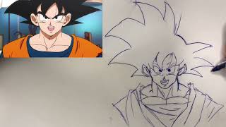 Re dibujo a Goku base de Dragon Ball Súper a mi estilo  Shintani vs yo xd [upl. by Okubo]