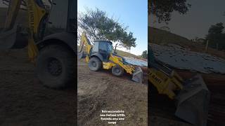 Retroescavadeira new Holland b110b Fazendo uma rampa trator tratorista [upl. by Adneram]