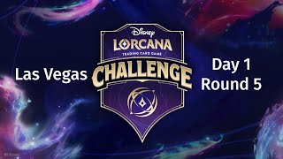 Round 5 Las Vegas Disney Lorcana Challenge DLC Day 1 Swiss Rounds Set 5 Meta Shimmering Skies TCG [upl. by Oirelav]