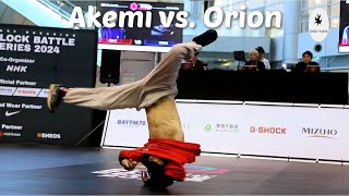 Bboy Akemi vs Orion Kids battle of the night Block Battle Kansai [upl. by Inittirb]