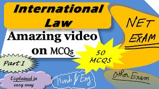 International law MCQs Part 1  Meaning Definitions Jurists statements etc International Law [upl. by Elboa488]