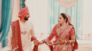 Sikh Wedding Highlights 2023  Gaurav weds Simran  Bikramjit Cinematography  7837341840 [upl. by Ahsiekan]