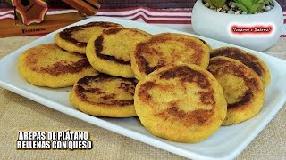 FABULOSAS AREPAS DE PLÁTANO RELLENAS CON QUESO TRADICIÓN VENEZOLANA PARA TODO EL MUNDO [upl. by Eetse]