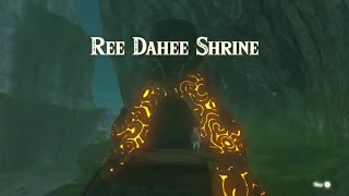 Zelda Breath of the Wild  Ree Dahee Shrine  Dueling Peaks Tower Region [upl. by Kingsley585]