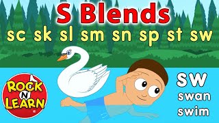 Beginning Consonant Blends with S  Learn to Read sc sk sl sm sn sp st sw  Rock N Learn [upl. by Lartnom]