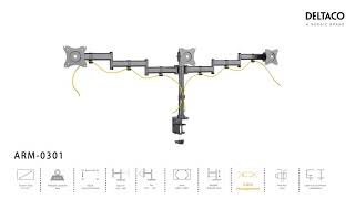 DELTACO Bordsfäste för Bildskärmar  ARM 0301 [upl. by Carissa852]