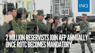 2 million reservists join AFP annually once ROTC becomes mandatory [upl. by Medina]