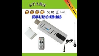 Digital satellite DVB t2 usb tv stick Tuner with antenna Remote HD TV Receiver for DVB T2DVB CFMDAB [upl. by Press]