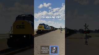 csx sd60i yn2 8769 pushing rock train csx roscale southline district [upl. by Fem]