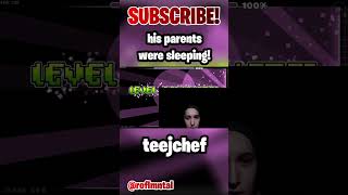 HIS PARENTS WERE SLEEPING 😪😴💤 geometrydash gd shorts viral fyp [upl. by Nnylyahs]