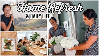 DAY IN THE LIFE  HOME REFRESH  DECORATING IDEAS  MOM OF 4 [upl. by Dlaner]