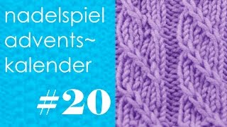 nadelspiel Adventskalender  Dezember 20  FakeZopf mit Hebemaschen [upl. by Inirt]