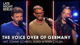 Nina Chuba Joko Tommi Schmitt amp Klaas sprechen absurde VoiceOvers ein  Late Night Berlin [upl. by Annyahs833]