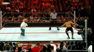 WWE Raw Hornswoggle VS Blindfolded Chavo Guerrero [upl. by Barbra437]