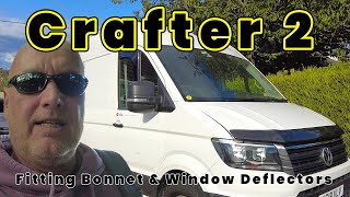 How to Fit a Bonnet Deflector and Wind Deflectors on a Crafter 2 [upl. by Eixela7]