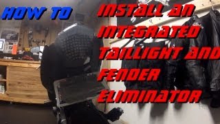 FZ6R fender eliminator and tail light install [upl. by Elleniad]