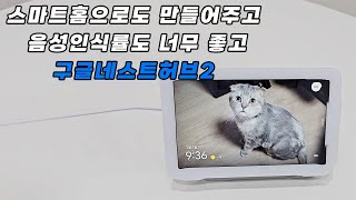 디스플레이 달린 AI스피커 구글 네스트허브2 이건 사야지 [upl. by Llertac282]