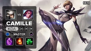 Camille vs Fiora Top  EUW Master  Patch 1413 Season 14 [upl. by Kanya293]