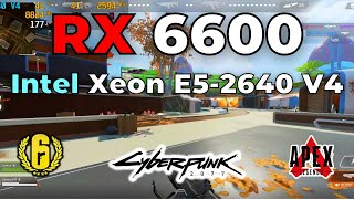 Intel Xeon E5 2640 V4  RX 6600 Benchmarks 3 Games Tested [upl. by Nauqad]