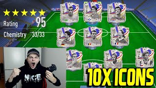 EA FC 24 FIFA 24 WELTREKORD 10x ICONS in 132 Rated Full ICON Fut Draft Challenge Ultimate Team [upl. by Booze950]