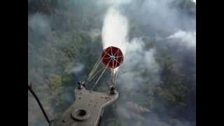 California National Guard bucket drop on Ponderosa Fire [upl. by Jarus]