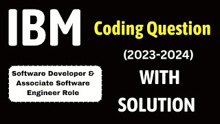 Ibm coding questions 2024  IBM actual coding questions and answers  IBM Exam Question [upl. by Shih]