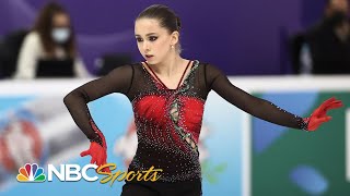 15yearold Kamila Valieva sets TWO world records in stunning free skate  NBC Sports [upl. by Berke]