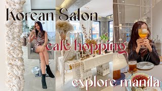 AESTHETIC NEW KOREAN SALON Cafe Hopping amp Exploring Manila Series Zoeys Lab Salon The Alley [upl. by Srevart]