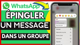 Comment épingler un message dans un groupe WhatsApp [upl. by Limaj]