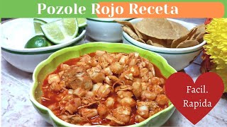 pozole rojo receta [upl. by Carbone]