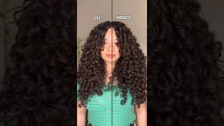 Gel vs mousse on curly hair curlyhairroutine curlyhairjourney curls [upl. by Kuehnel400]