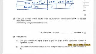 AS Level Chemistry 9701 Paper 33 FebMarch 2021  Practical Part 1 Titration Solution Explained [upl. by Latihs176]