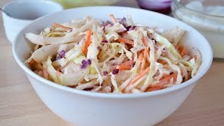 How to Make Coleslaw  Easy Homemade Cabbage Slaw Recipe [upl. by Kondon]