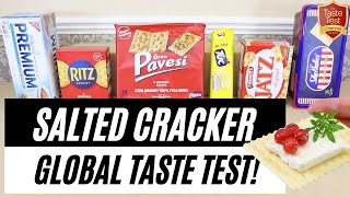 SAVOURY CRACKER SALTINE TASTE TEST COMPARISON  Worlds BEST Cracker Nabisco and Ritz v The World [upl. by Denise427]