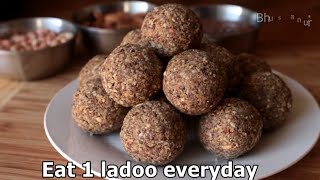 Flax Seeds Ladoo with jaggery Recipe Flax seed laddu Energy balls Protein Balls [upl. by Aitnohs185]