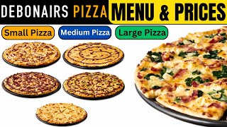 Debonairs Pizza Menu and Prices 2024 Small Size Medium Size Large Size  Meat Chicken Vegetarian [upl. by Antin]