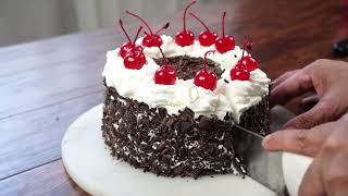 Easy Black Forest Cake Recipe [upl. by Airetnohs]