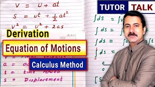 Derivation of equation of motion class 11  by calculus method [upl. by Phoebe]