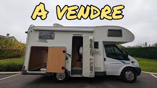 A vendre  Campingcar quotcouteau suissequot 4 couchages permanents dans 6m soute garage et 6000kms [upl. by Mendel]