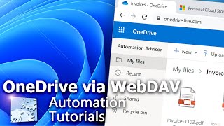 Automate Microsoft OneDrive via WebDAV · A nocode tool · Tutorial · Automation Workshop for Windows [upl. by Ynnal]