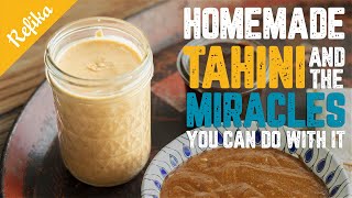 How to Make Tahini At Home The Perfect VEGAN Sauce  Tahini Hibeş Tahini Salad Dressing [upl. by Yelena404]