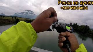 Pesca en aysen como pescar con equipo de baitcasting [upl. by Argella]